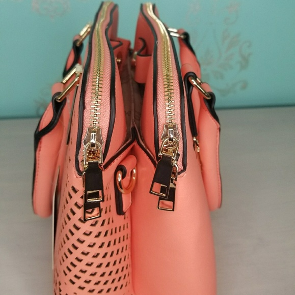 NWT Marc New York Coral Leather Handbag  Tote - Picture 8 of 8